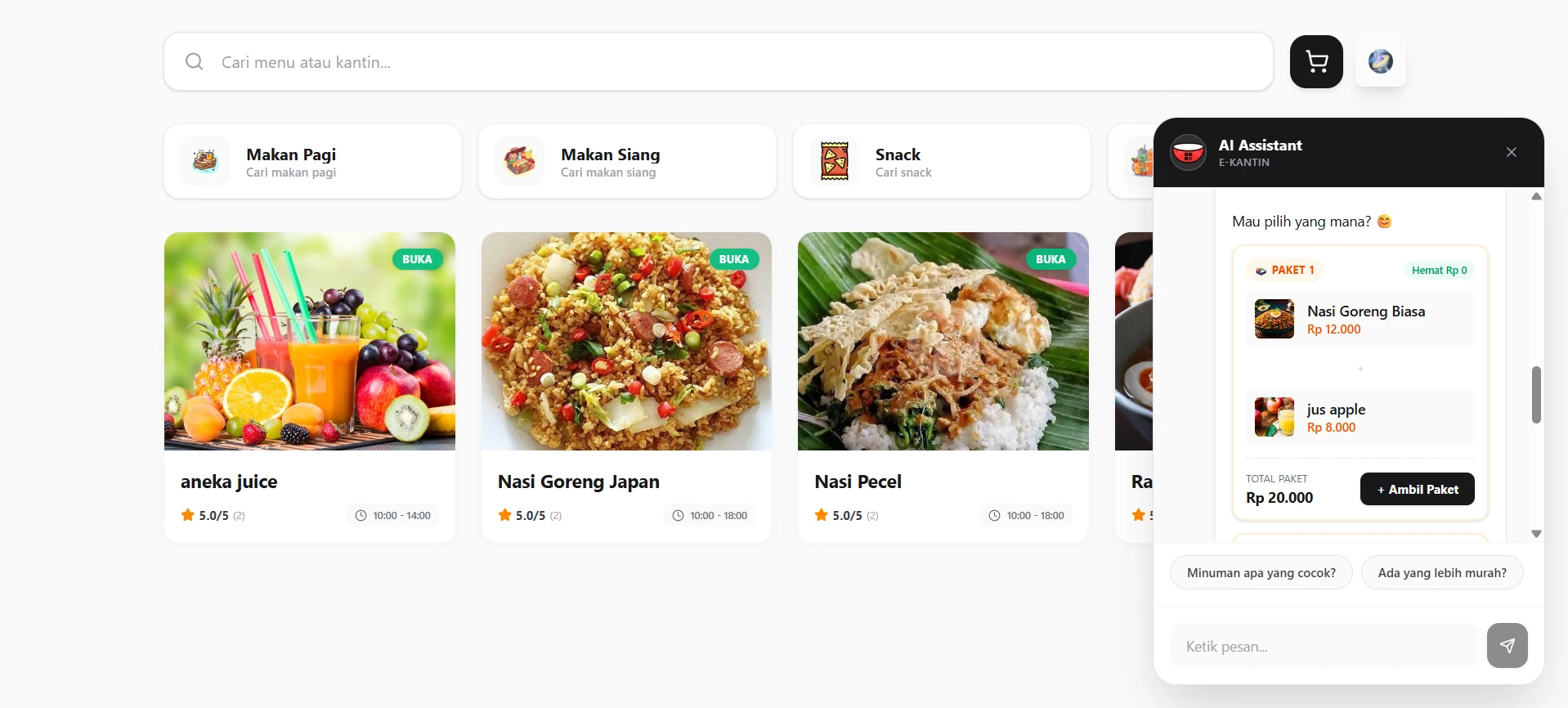 SmartCanteen AI Menu Recommendation System